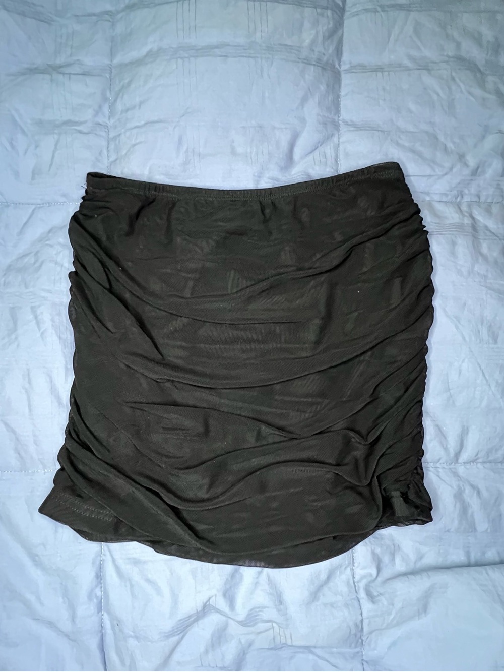 SHEIN Black Ruched Mini Skirt